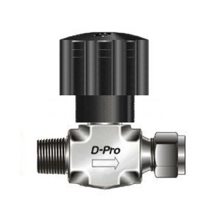 D-Pro Absperrventil mit drehbarer Spindelspitze 1/4 NPT Außengewinde - 
Dk-Lok 6 mm Edelstahl