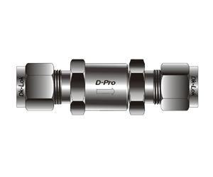 D-Pro Rückschlagventil Dk-Lok 12 mm Feder 75 PSI (5,17 bar) Edelstahl