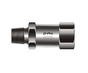 D-Pro Rückschlagventil 1/4 NPT i / a Feder 1 PSI (0,07 bar) Edelstahl