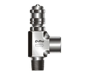 D-Pro Winkelüberströmventil 1/4 NPT a / i Feder einstellbar 0,68 - 17.2 bar Edelstahl