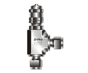D-Pro Winkelüberströmventil Dk-Lok 6 mm ohne Feder Arbeitsdruck 413 bar CE Kennzeichnung Edelstahl