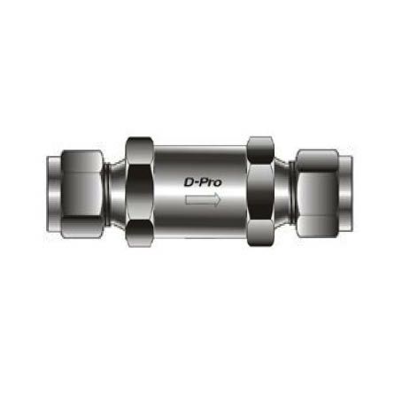 D-Pro Rückschlagventil Dk-Lok 6 mm Feder 1 PSI (0,07 bar) Buna Edelstahl