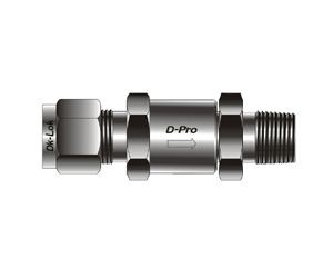 D-Pro Rückschlagventil Dk-Lok 6 mm - 1/4 NPT a Feder 75 PSI (3,44 bar) Edelstahl