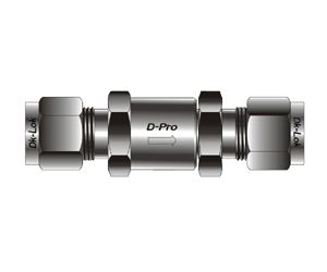 D-Pro Rückschlagventil Dk-Lok 20 mm Feder 1/3 PSI (0,02 bar) Sauergas Edelstahl