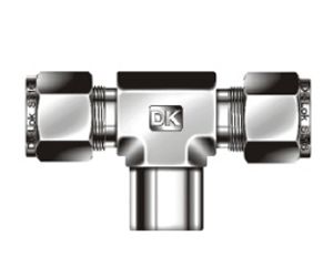 Dk-Lok T-Aufschraubverschraubung 18 mm - 18 mm - G 1/2  Edelstahl