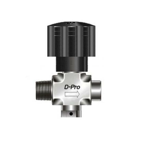 D-Pro Absperrventil mit drehbarer Spindelspitze 1/4 NPT Außengewinde - 1/4 NPT Innengewinde mit Berstscheibe 196 bar (2850 psi) Edelstahl